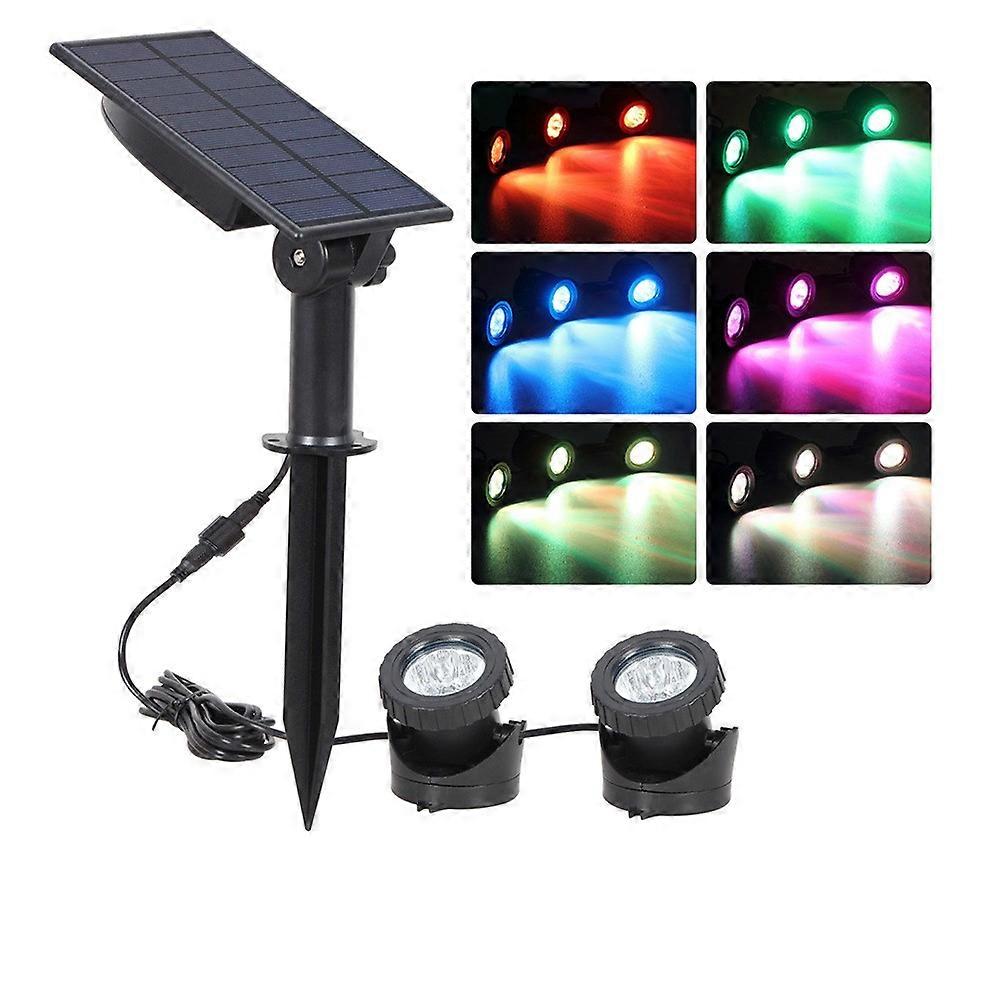 Solar-Powered Underwater Lights IP68 Waterproof LED Pond Lights with Color Changing, Automatic On/Off & Energy Efficiency Underwater Lights