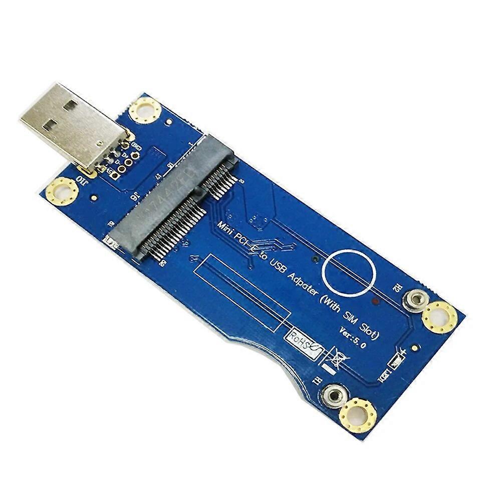 WWAN LTEモジュール用SIMカードスロット付きミニPCI-E-USBアダプター ミニPCIEカード USB2.0デスクトップPCサポートSIM 6ピン8ピンカード