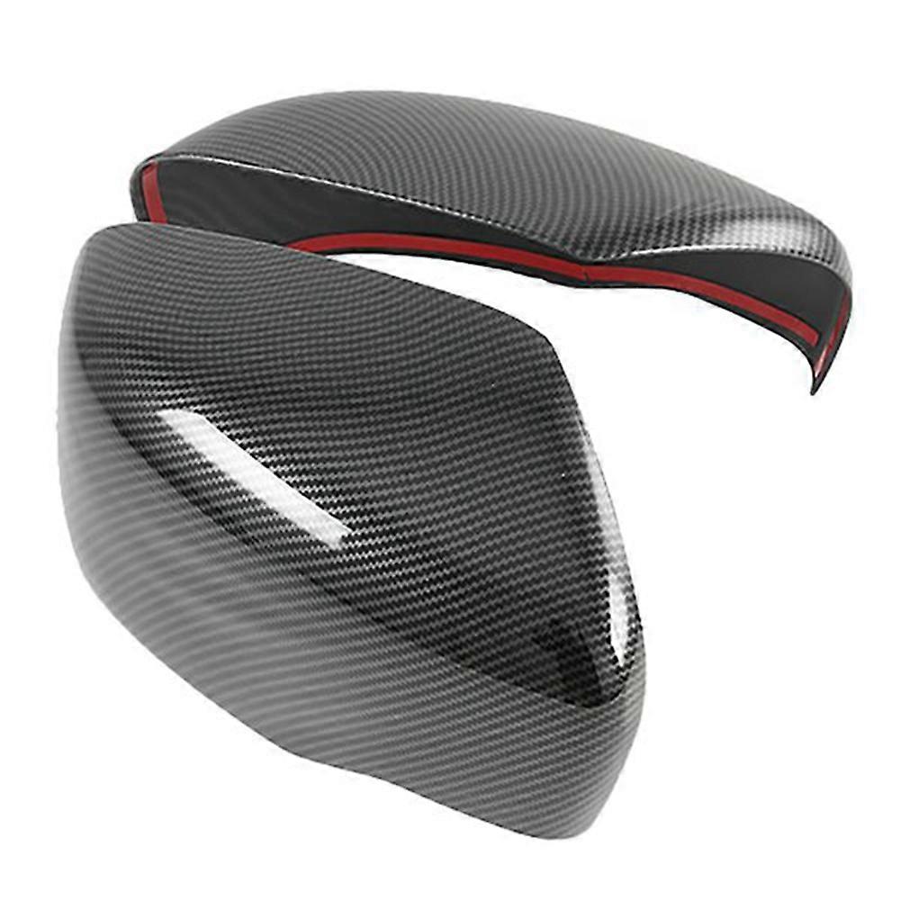 For Navara NP300 2016-2021 Carbon Fibre Car Rearview Side Mirror Cover Cap Trim Decorative Exterior