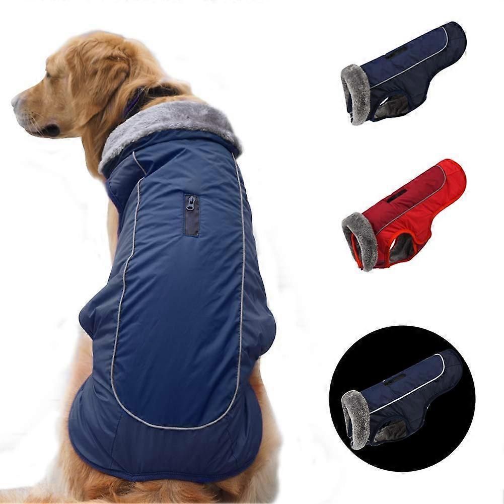 Dog Winter Coat Cozy Reflective Waterproof Windproof Dog Vest Warm Dog Apparel for Cold Weather British Style Dog Jacket Fleece Vest Dog Sweater for S
