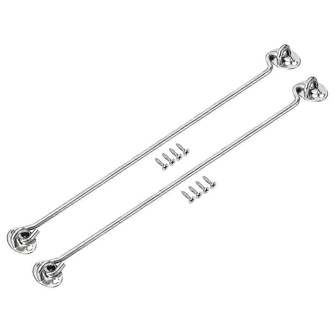 2pcs 16" Cabin Hook Eye Latch Gate Door Swivel Window Hook