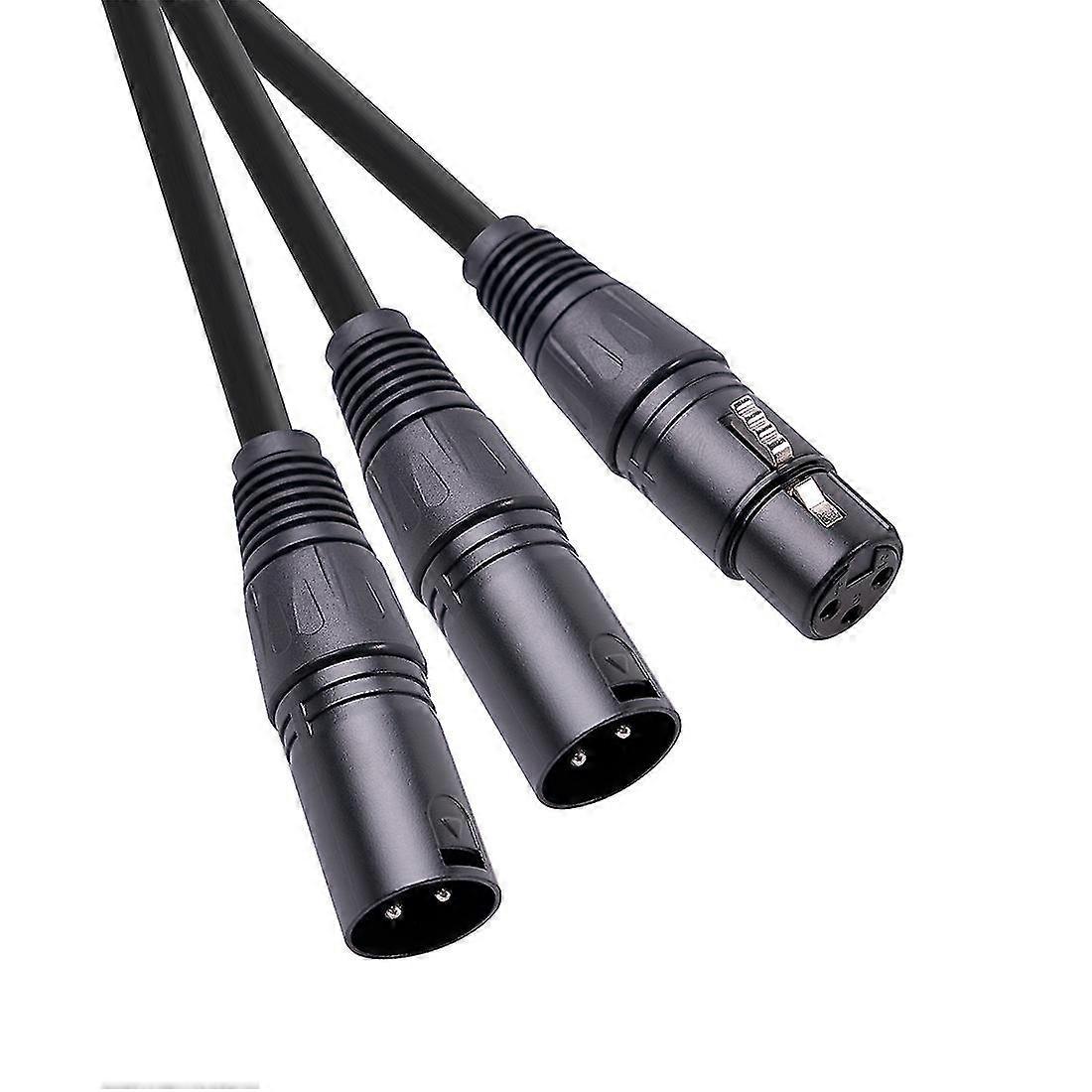 Xlr Splitter Cable, 3 Pin Xlr hembra a doble Xlr macho Patch Y Cable equilibrado Micrófono Splitter Co