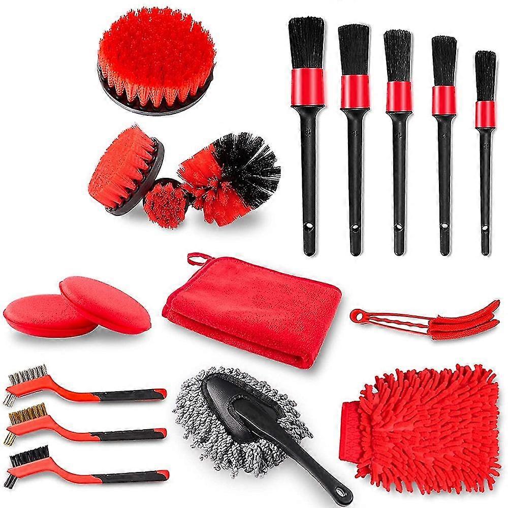 Car Cleaning Kit With Car Deing Bru, Auto Deing Set,car Wash Kit For Cleaning Interior