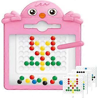 Magnetic Doodle Board, Magnetic Board with Magnet Pen and Colorful Magnet Beads, Toddler Toys, Educational Preschool Toy, Montessori Toys for 1-3 Year