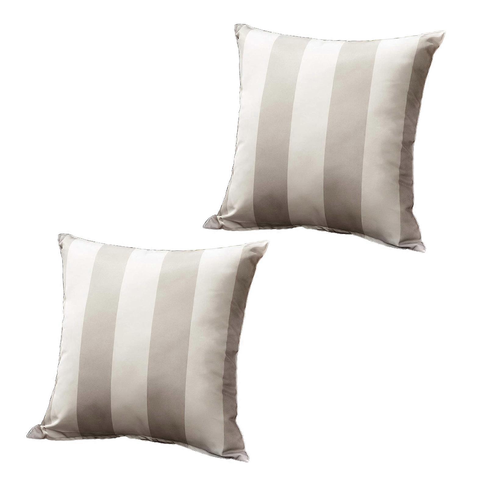 2Pcs Outdoor Waterproof Pillowcase Cushion Cover Wear Resistant Washable Non-Fading Quick-Drying Fabric Breathable Cushion Case