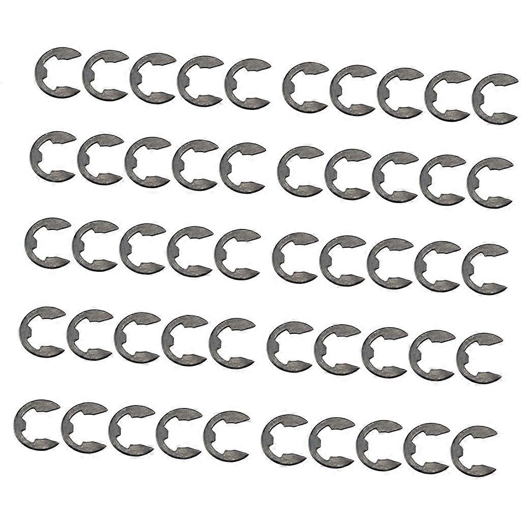 50 pieces Chainsaw E-Clip Assortment Black Fastener Set Retaining Ring Kit