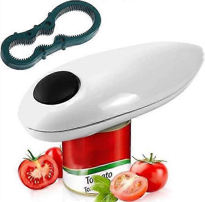 One Touch Automatic Electric Can Tin Jar Opener Portable Kitchen Bottle Lid Tool