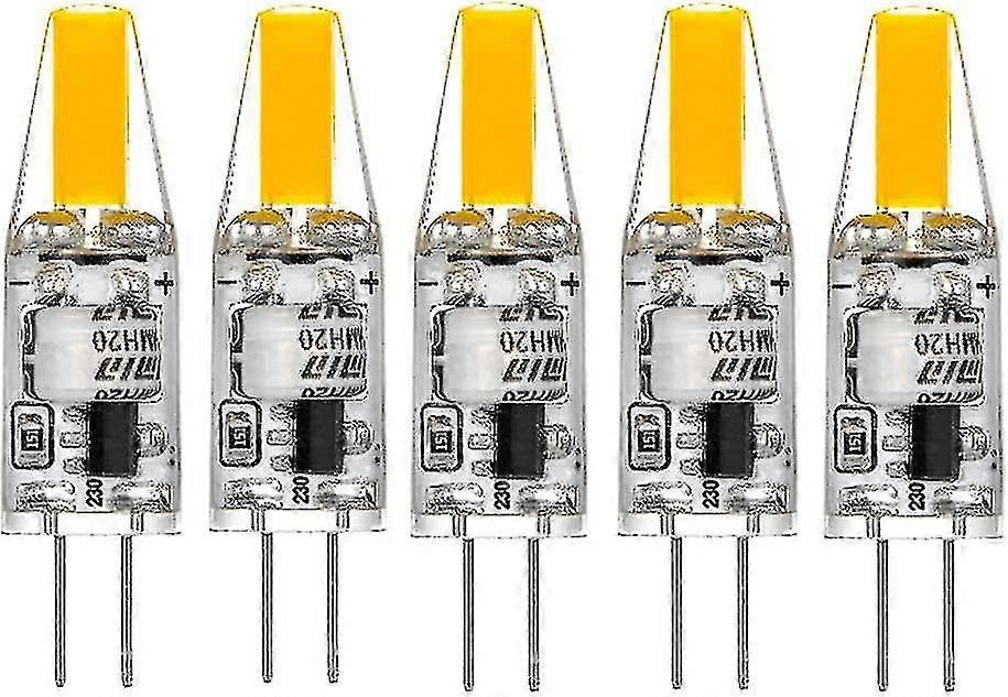 G4 Led 220v 3w 2700k bianco caldo 160lm, le lampadine in silicone sostituiscono le tradizionali lampadine alogene da 30w, confezione da 5 unità