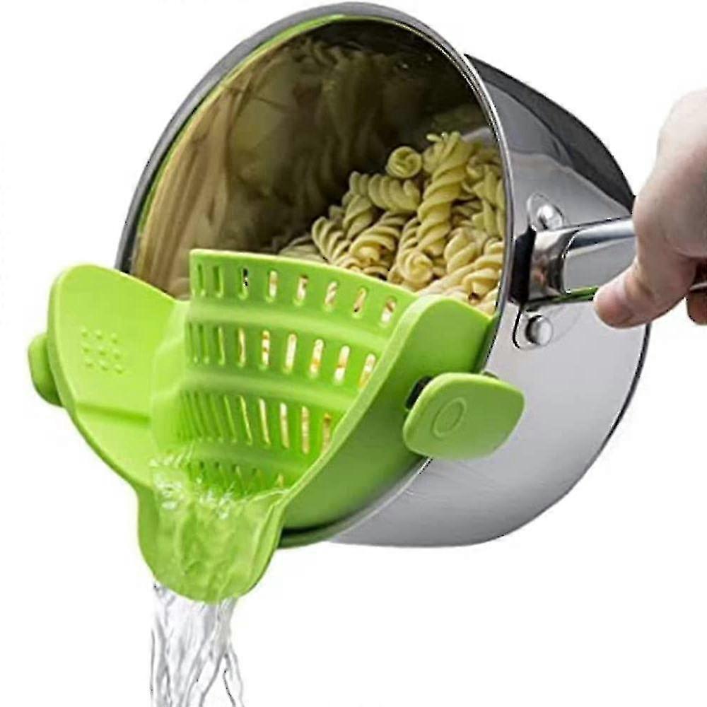Pot Strainer And Pasta Strainer - Adjustable Silicone Clip
