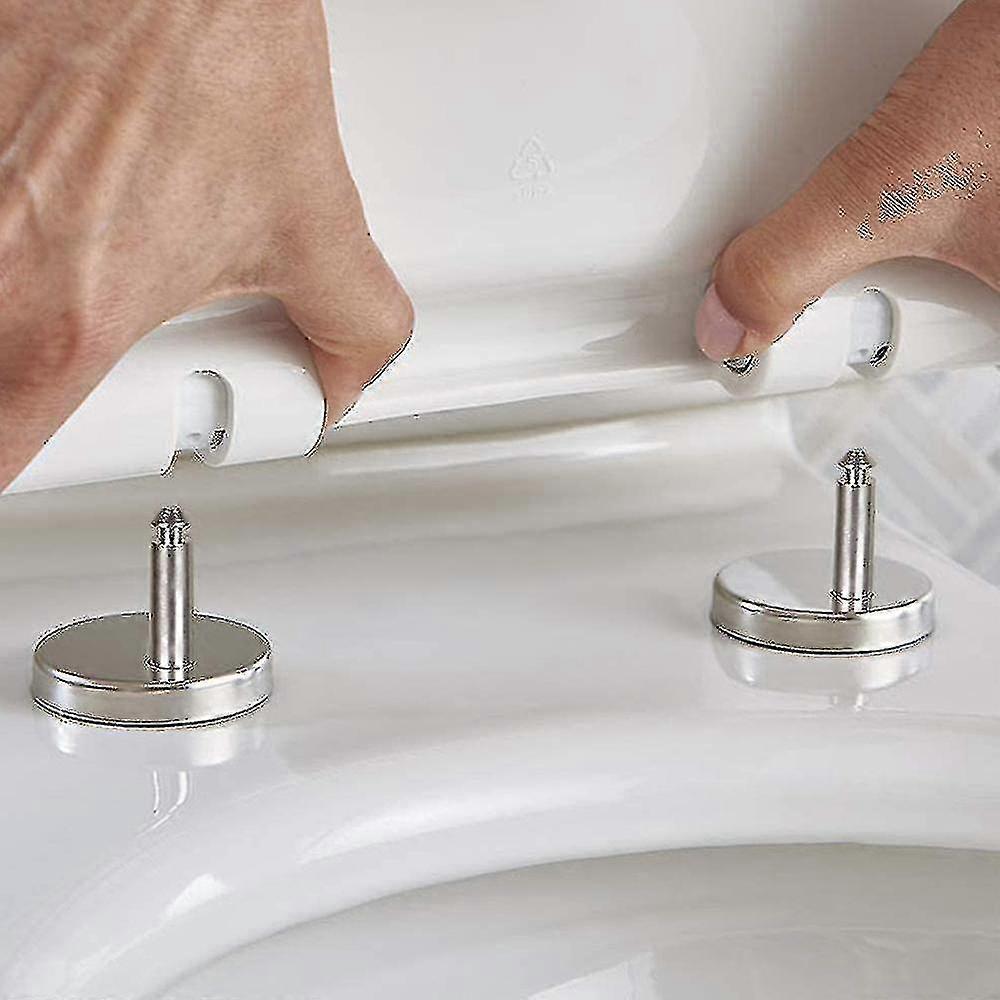 1 Pair Toilet Seat Hinge, Toilet Seat Hinge Fixings, Toilet Seat Fixing Part Top Fixing Universal Fixing Bolt Expansion