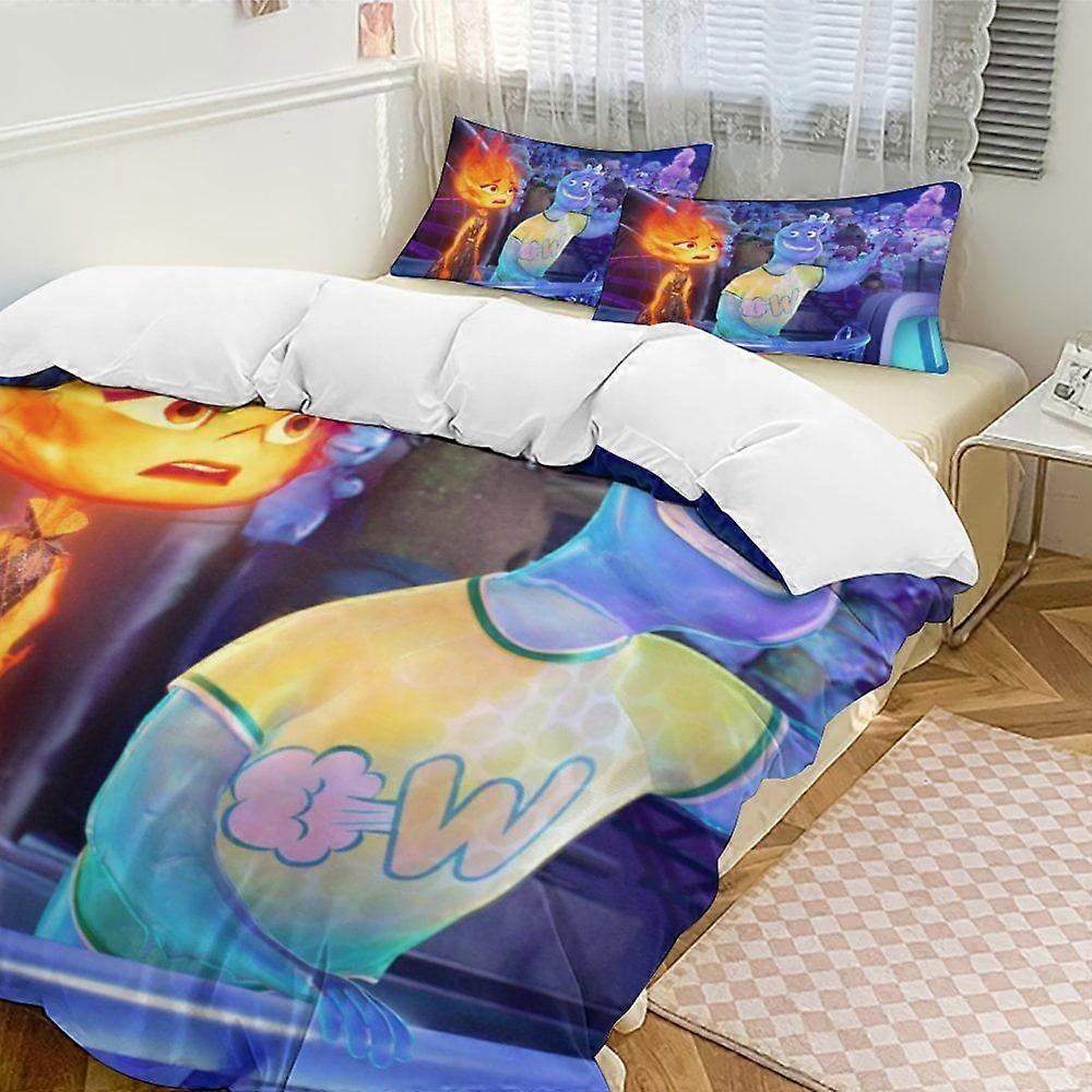 bedding set SX566 Elemental 3-Piece Bedding Set Warm And Comfortable Soft Duvet Cover Bed Set with 1 Duvet Cover And 2 Pillowcases for Bedroom AC566