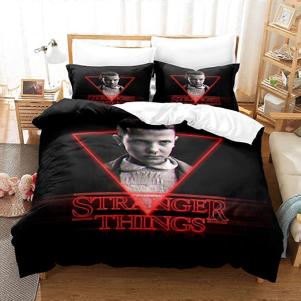 SQ620 Stranger Things Bedding Set Comfortable and Lightweight 3-Piece Cartoon Bedding Set (Available in Multiple Sizes) HZ620