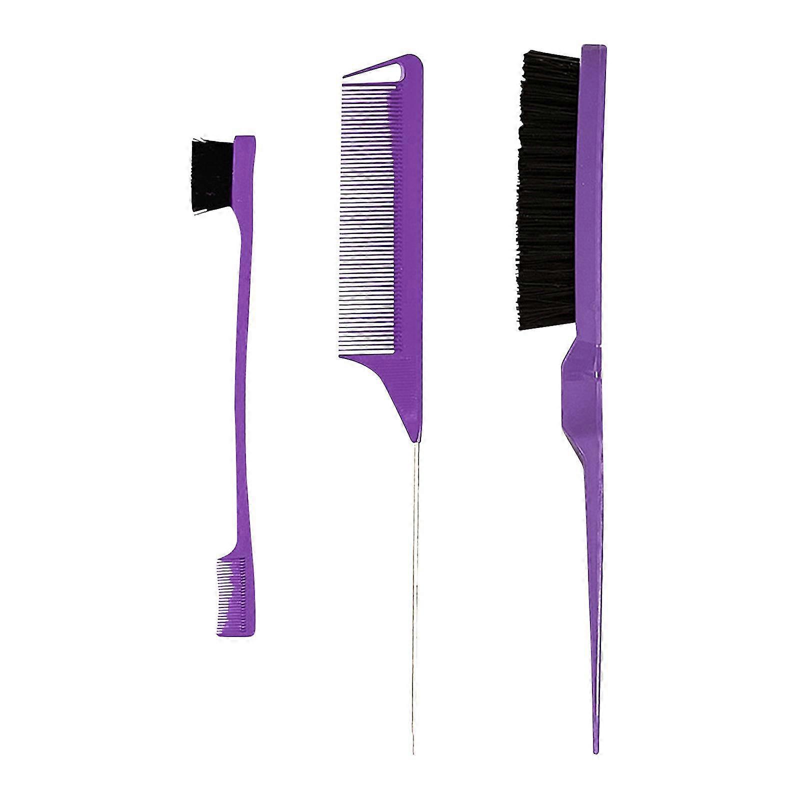3 Pieces Hair Brush Set for Edge Control, Comb, and Grooming