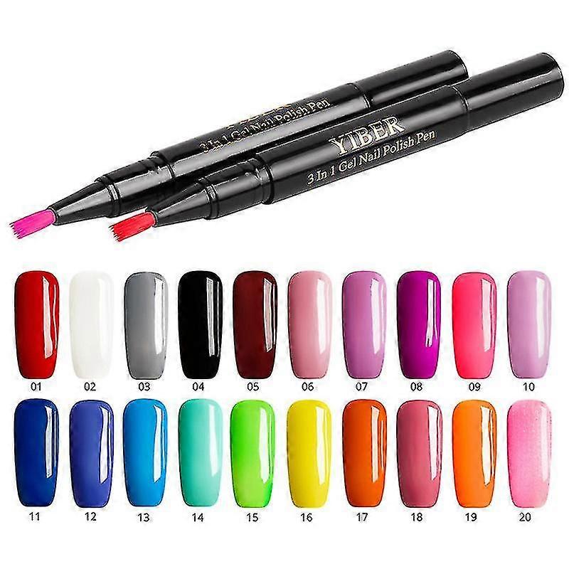 Βερνίκι νυχιών Στυλό, 3 σε 1 Nail Art Gel Ζωγραφική Στυλό Nail Art