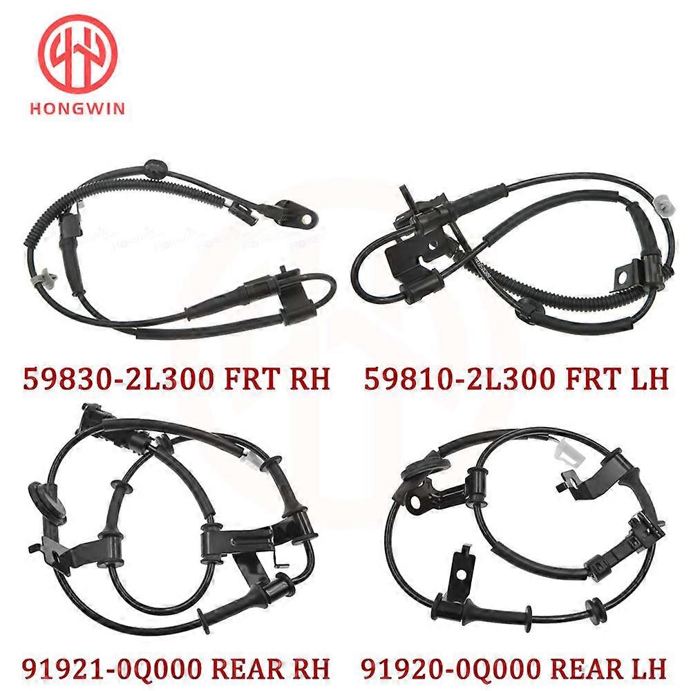 For Hyundai Elantra 2007-2012 2.0L Front Rear Left Right ABS Wheel Speed Sensor 59810-2L300 59830-2L300 91920-0Q000 91921-0Q000