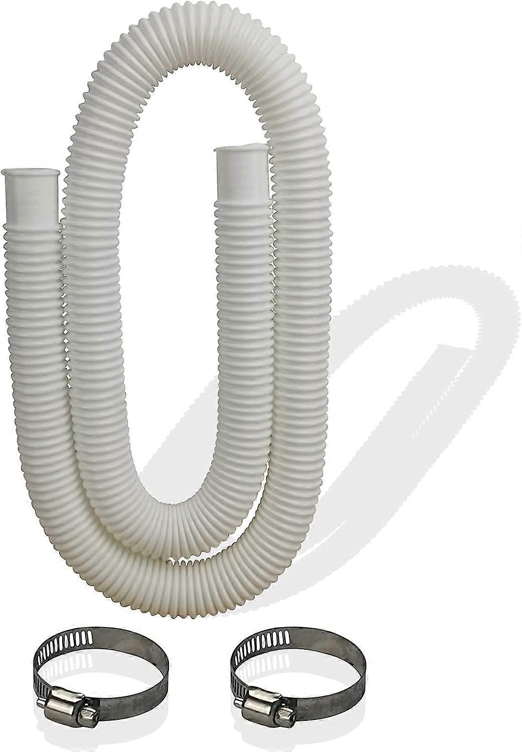 Swimming Pool Replacement Hose, Swimming Pool Hose for Above Ground Pools, Swimming Pool Filtration Pump Replacement Hose with 2 Metal Connection Ring