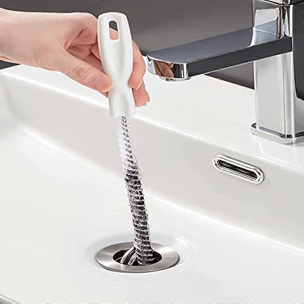 45cm Flexible Sink Cleaning Brush Bottle Brush Waterpipe Drain Dredge Tool Drain Cleaner Long Pipe Cleaners Brush Overflow Unblocker Cleaner Stick Kit