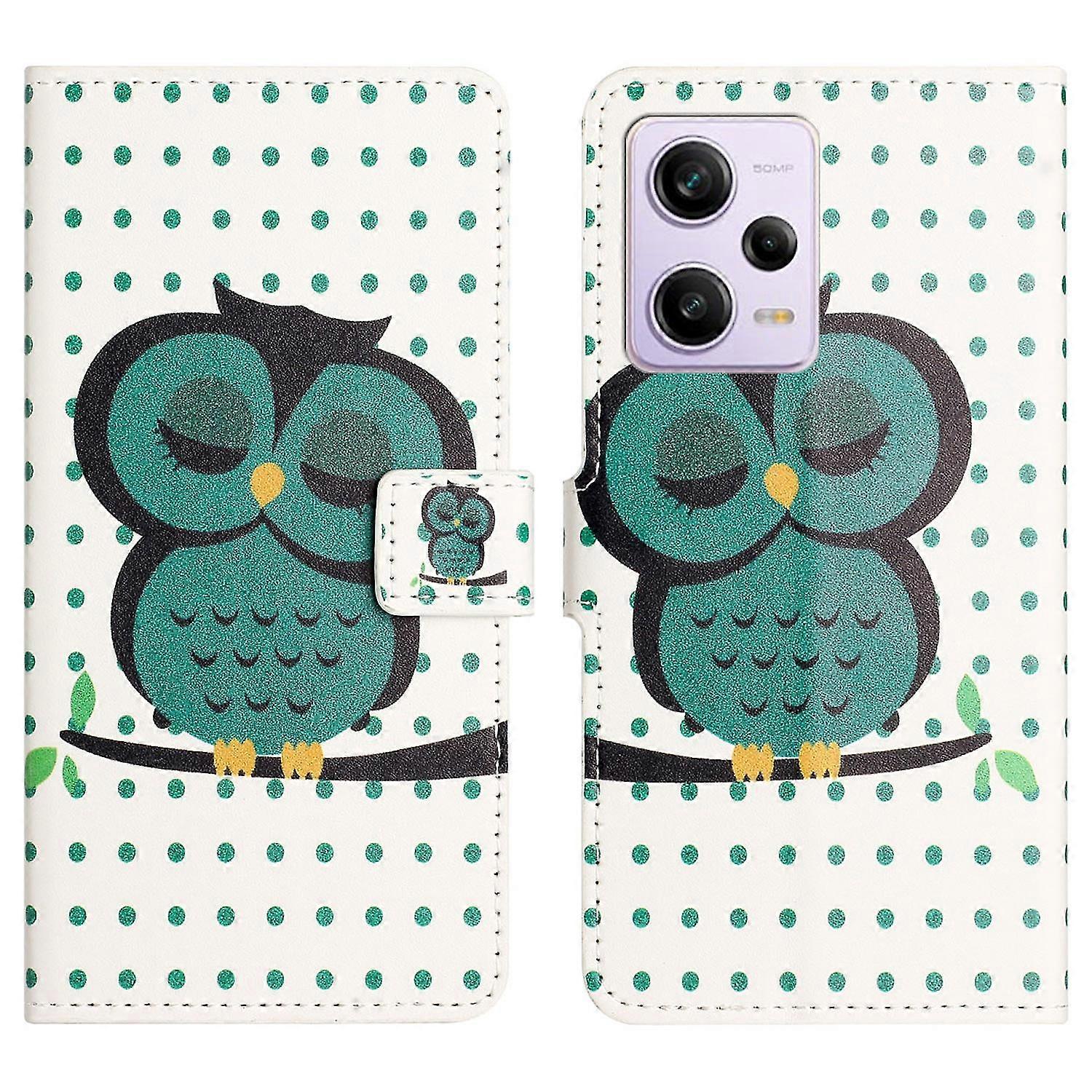 Pu Leather Wallet Case For Xiaomi Redmi Note 12 Pro+ 5g, Pattern Printing Stand Phone Cover