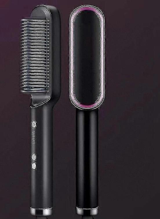 Mat sort glattebørste og kam