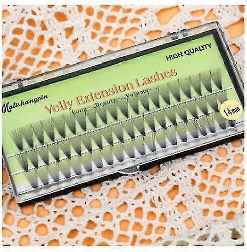 Individual 60 Stand False Eyelashes C Curly Cluster Eye Lashes Knotted-knot Free