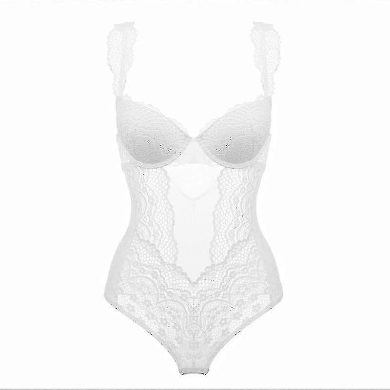 Kanten doorschijnend damespak