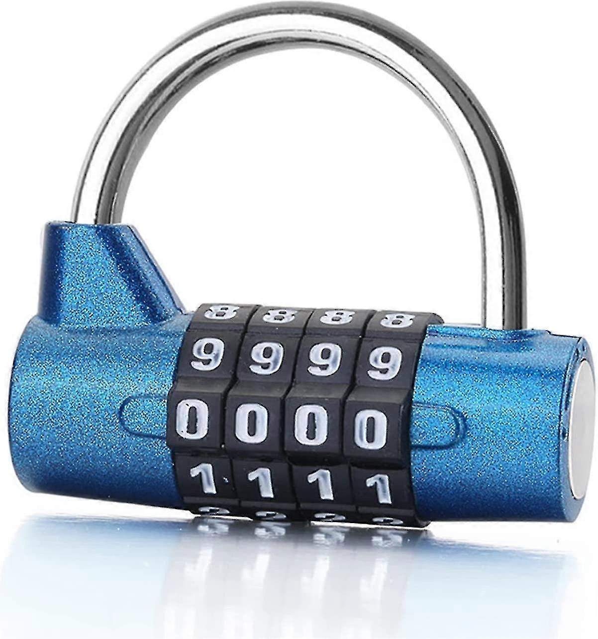 4 Digit Code Padlock, Gym Locker Lock, Resettable Heavy Duty Lock, 54mm/2.13 Inch, Resettable