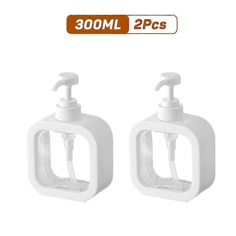 Refillable Bathroom Empty Bottle Dispenser with Press Pump for Soap Shampoo Shower Lotion Portable Travel Hand Washing Bottle Laundry Combo Units