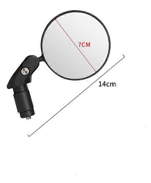QX 1PC Bicycle Handlebar Rearview Mirror Round Auxiliary Mirror Motorcycle Mount 360 Rotation Riding Wide Angle Convex Mirror Lens