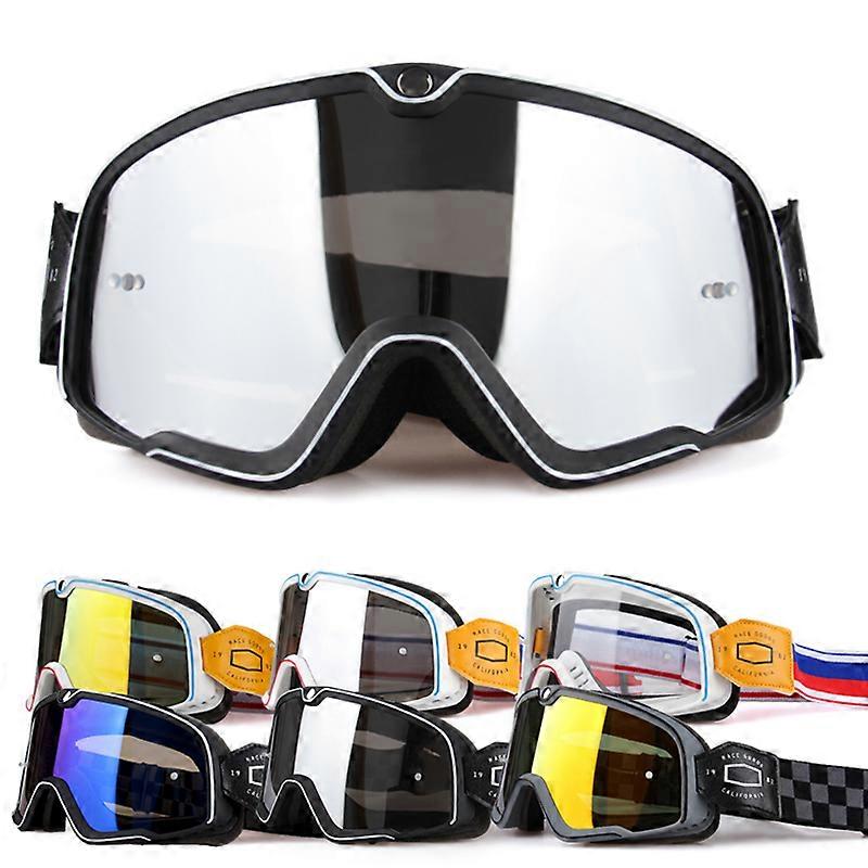 Retro Motorcycle Goggles Ski Glasses Sunglasses ATV Goggles Non-slip Belt AntiUV Cafe Racer Chopper Cycling Racing Free shipping