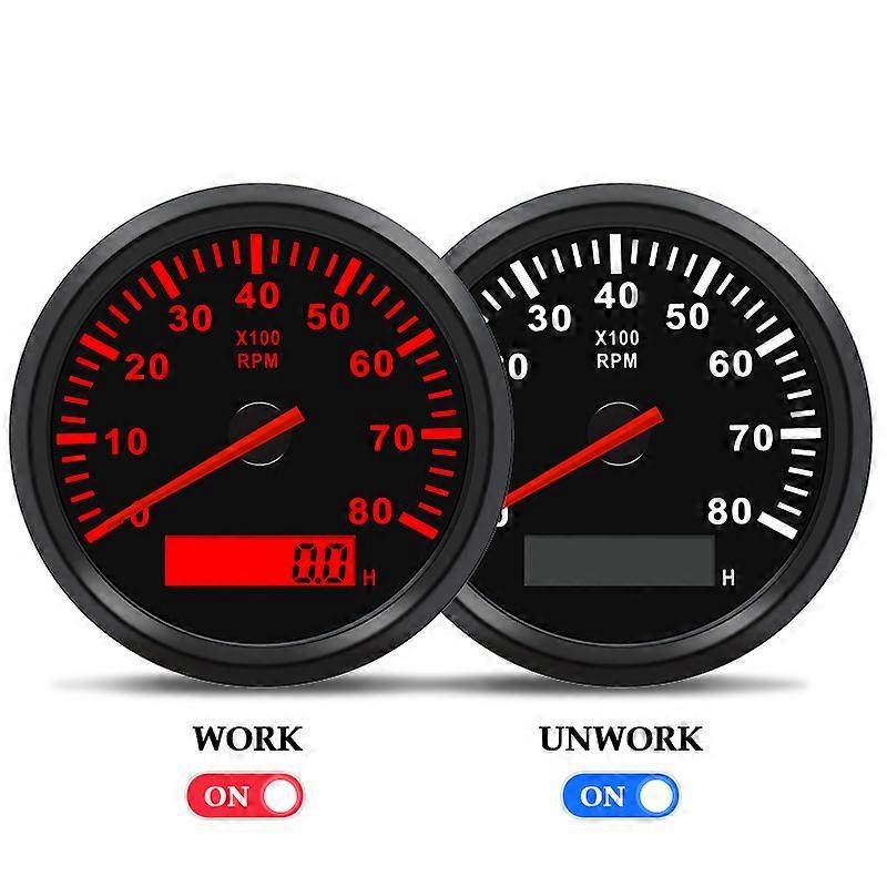 ELING Universele Toerenteller Tacho Gauge 8000 RPM Voor Auto Marine