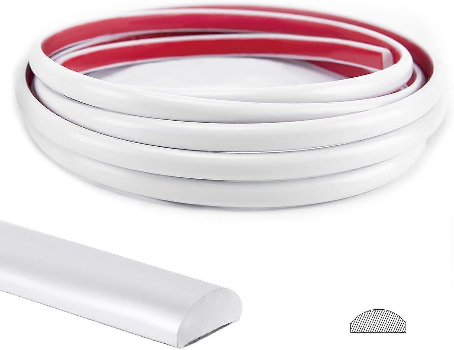 Tile Adhesive Border, Wall Edge, Peel and Stick, Flexible, Waterproof, 3 m, White