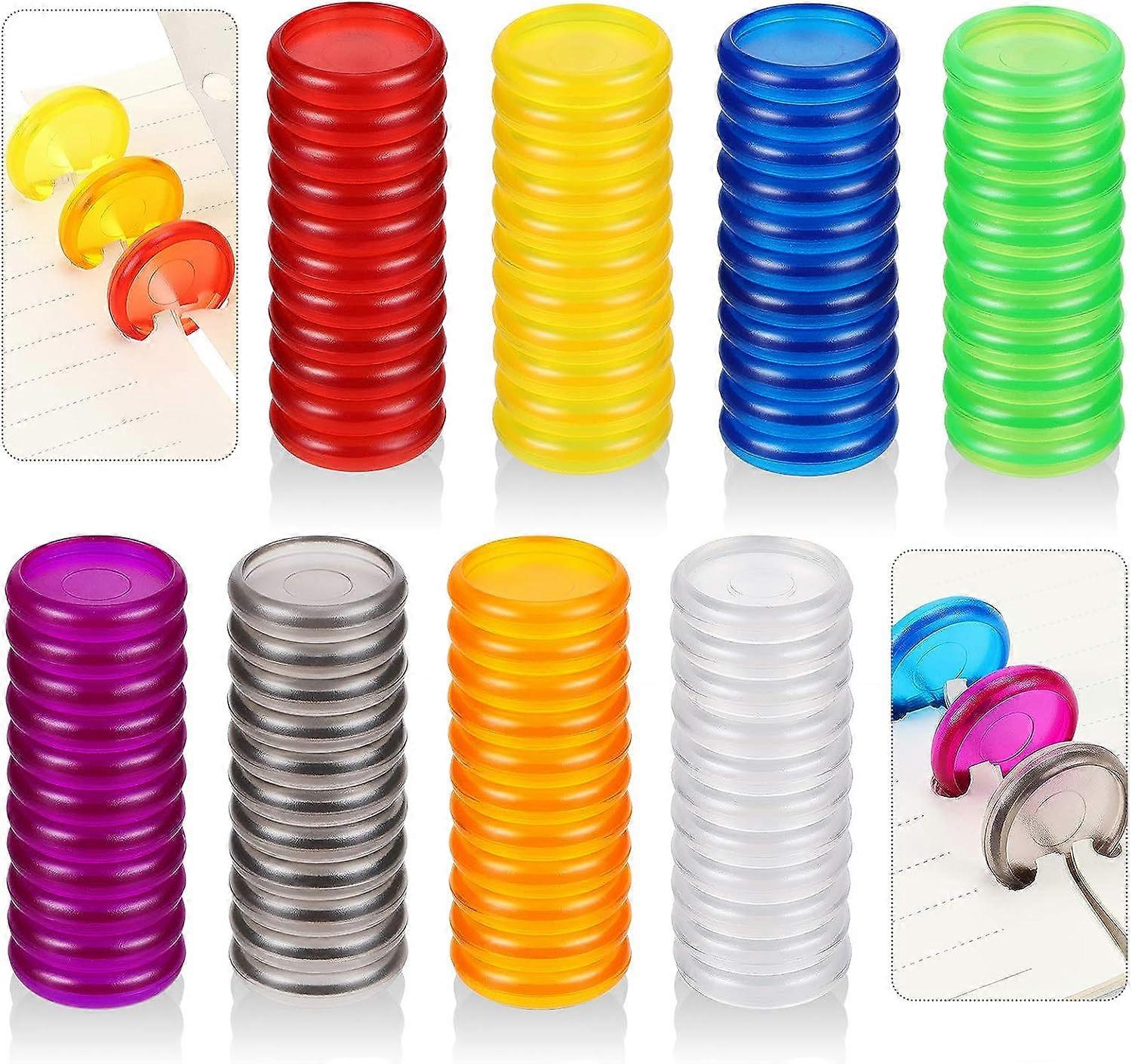 88 Pieces Mini Plastic Discs Multicolor Binding Ring Discs Expansion Discs for Adding Extra Pages, Notes or Artwork