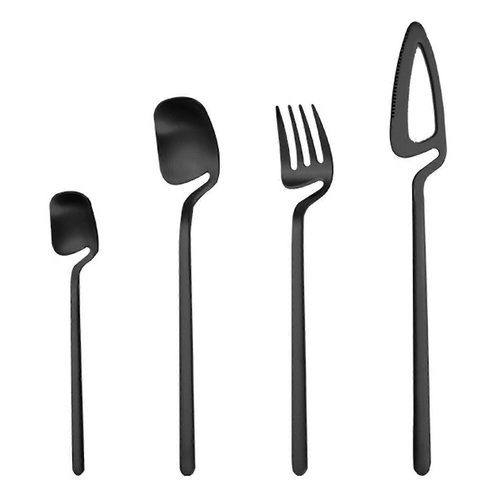 4Pcs/Set Flatware Set Multifunctional Easy to Use Stainless Steel Restaurant Party Tableware Set for Cooking