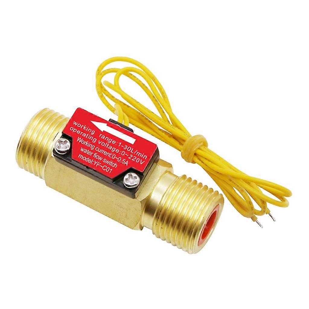 4 Points Water Flow Switch Control Flowmeter Counter Male Thread 1.5-30L/Min
