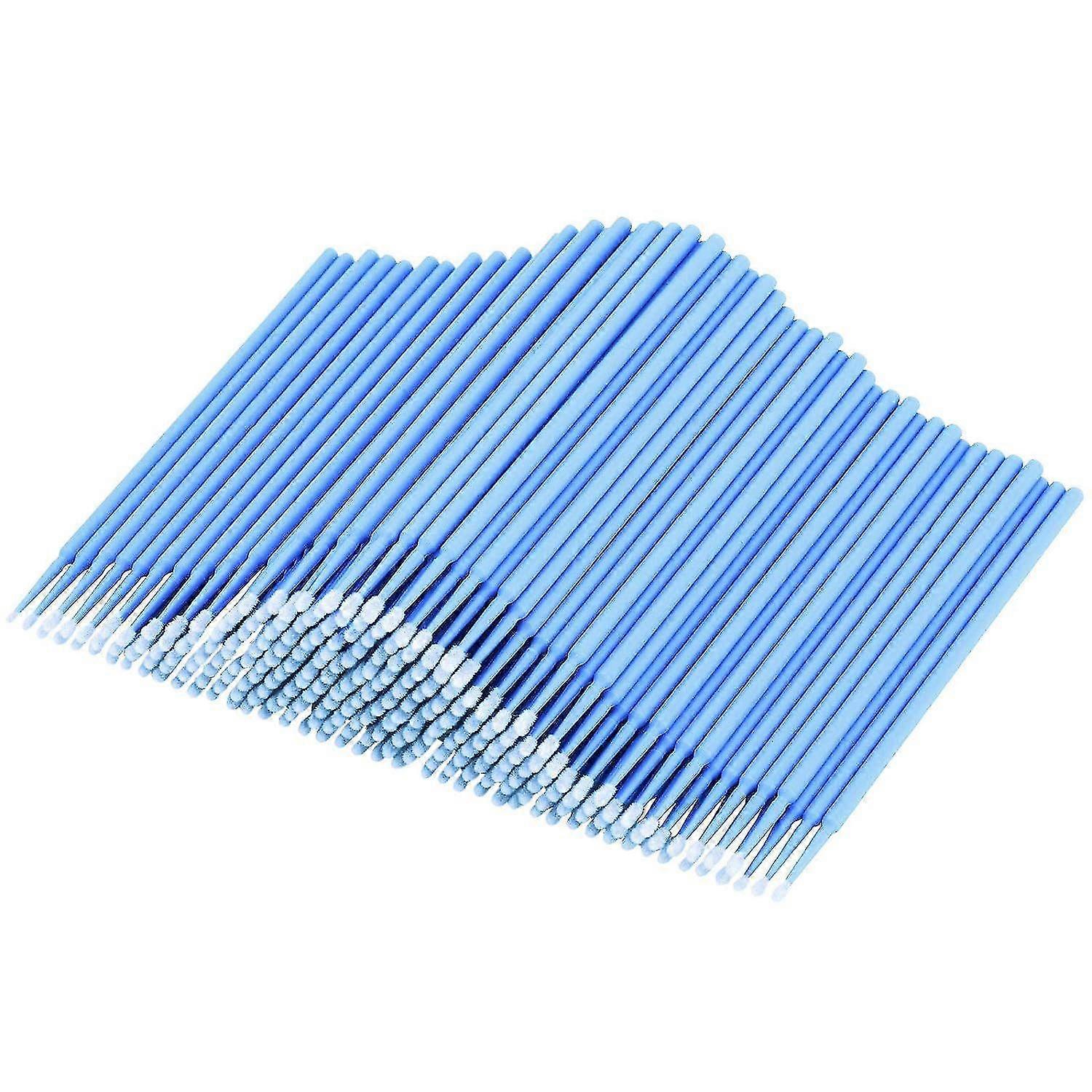 500 Pcs Disposable Micro Applicator Brush, Gelme Nutri Micro Swabs-blue