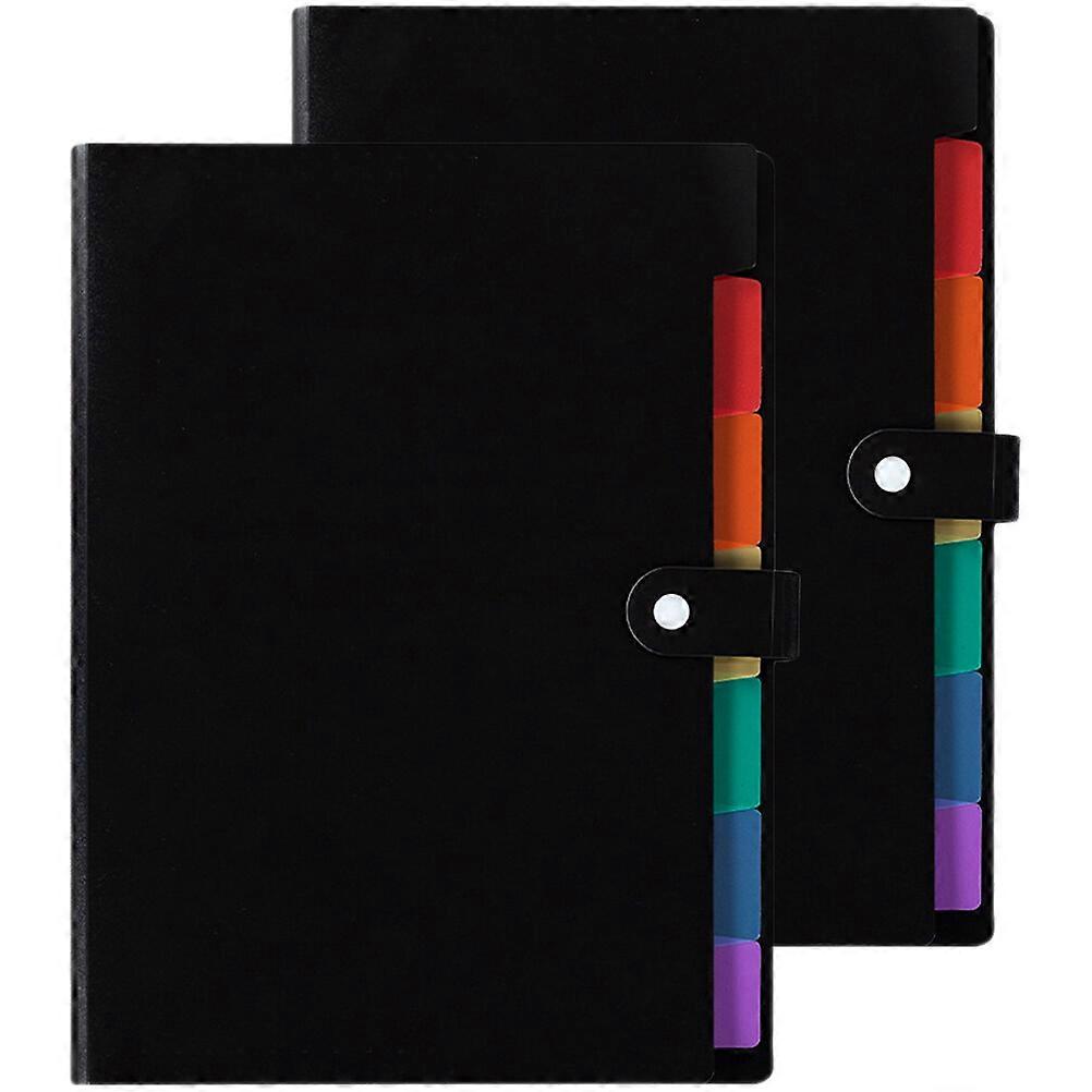 2Pcs Expanding Paper File Holder Accordion File Folder Handheld File Organizer Plastic Accordion File Folder