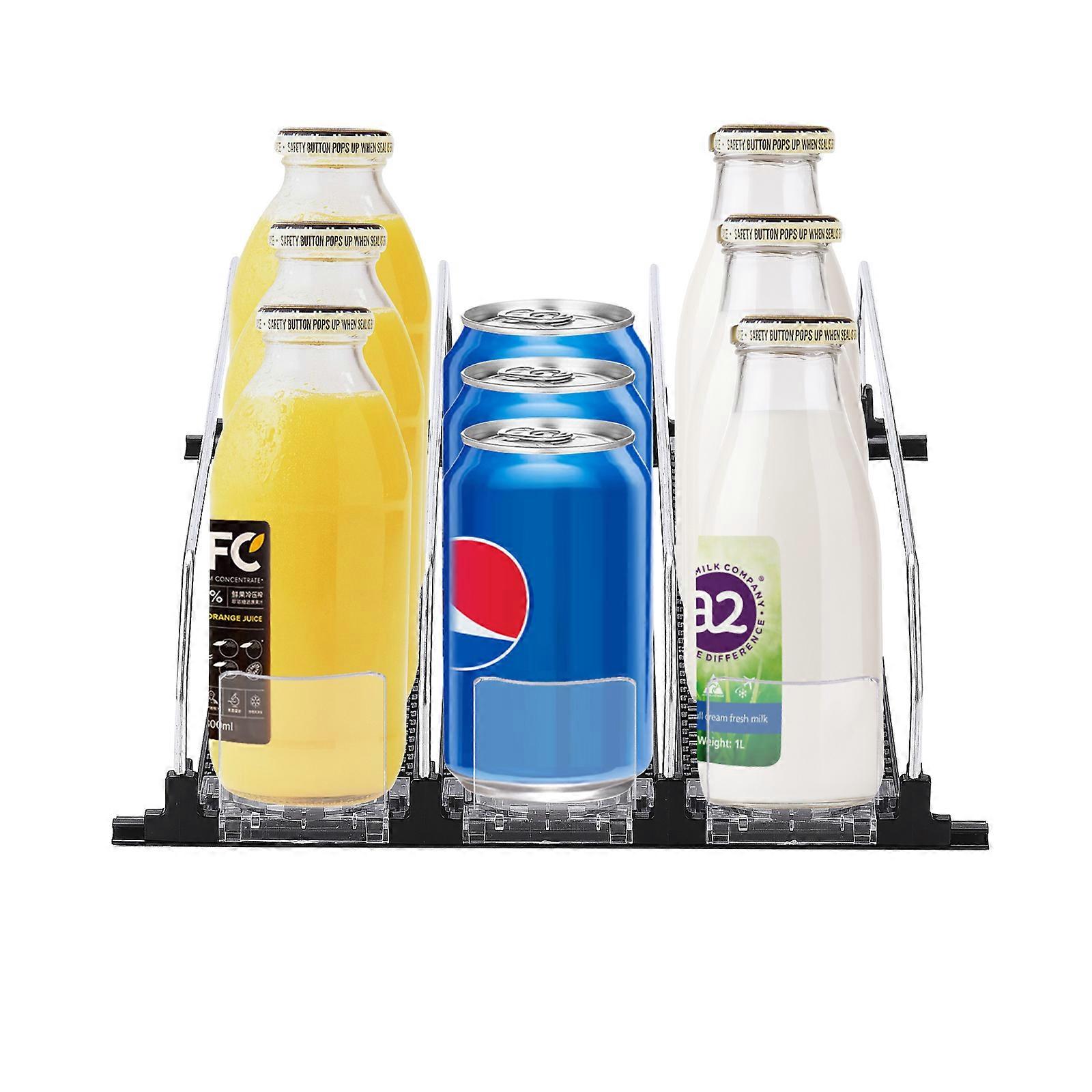 Drink Organizer for Fridge, Self-Pushing Soda Can Dispenser for Refrigerator