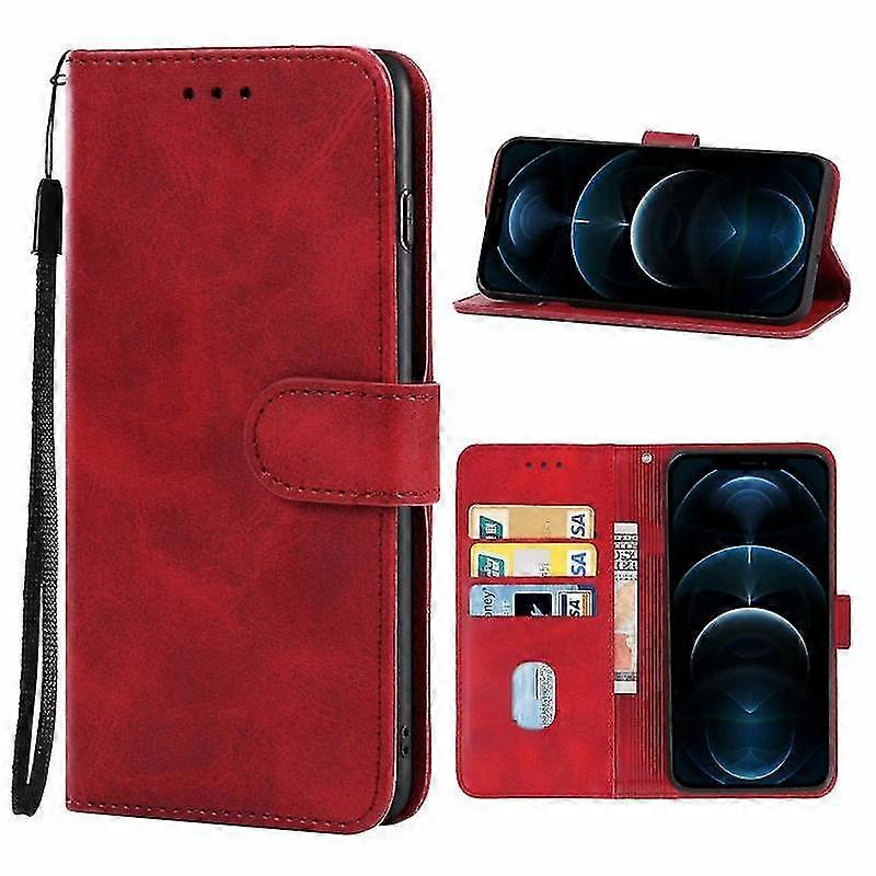 For Iphone 12 Pro Max Leather Phone Case(red)
