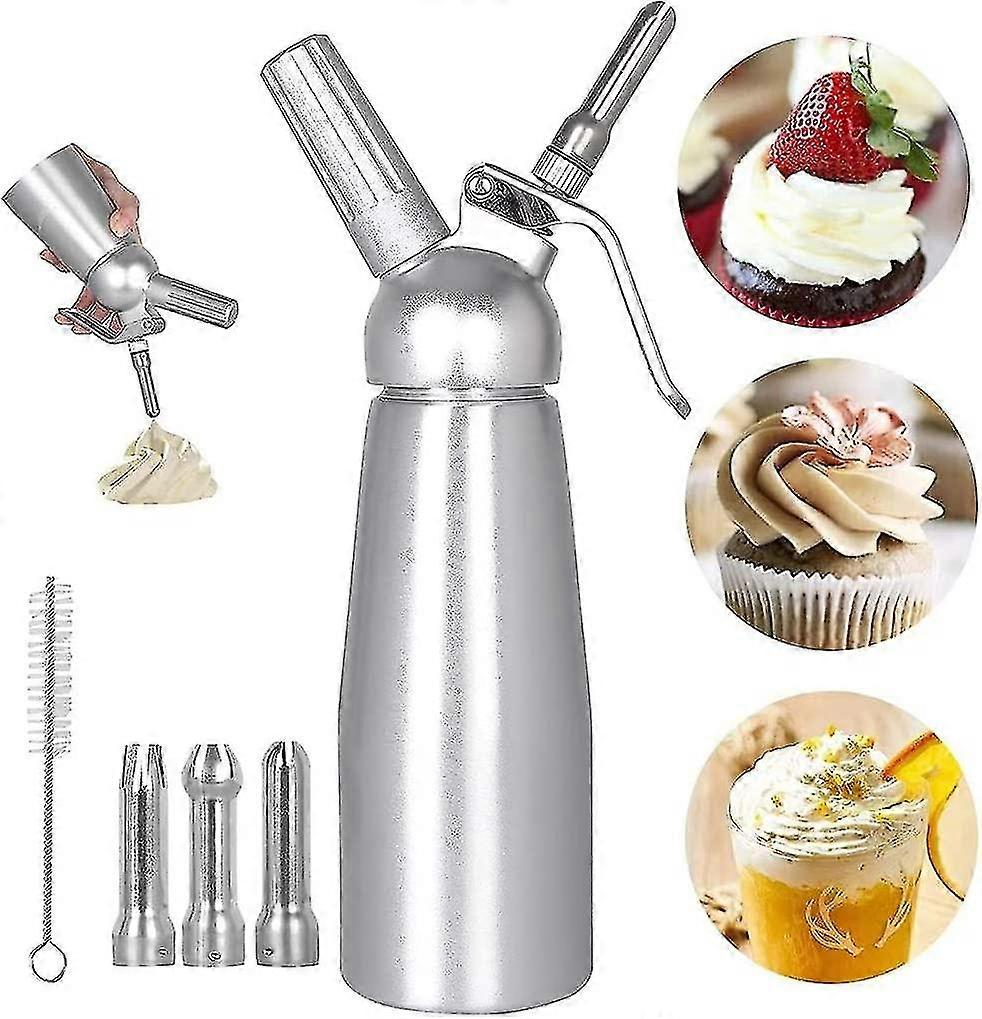 Professional Whipped Cream Siphon 500ml Whipped Cream Siphon Kitchen Siphons With 3 Stainless Steel