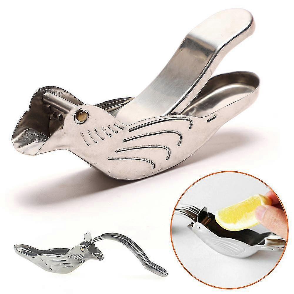 Stainless Steel Manual Lemon Squeezer Lime Squeezer Silver Bird Shape Lemon Juicer Handheld
