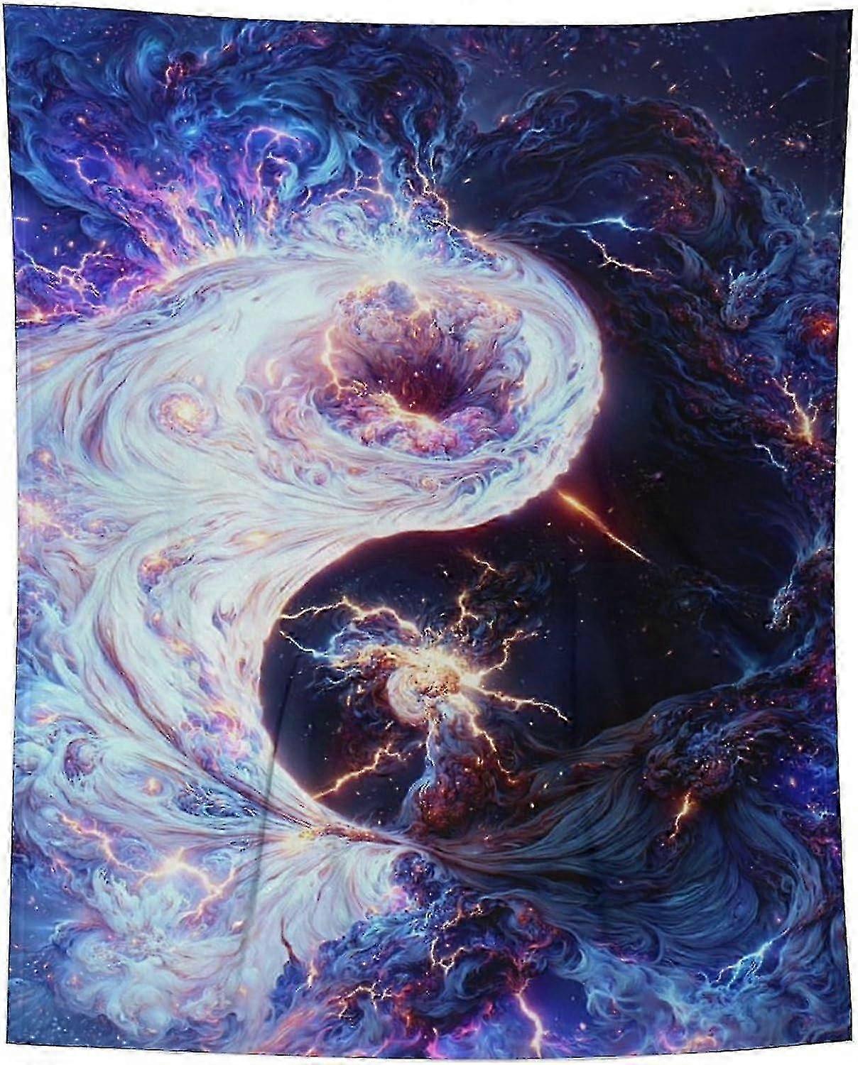 t2935 Cobertor Nave Espacial Alienígena Super Macio Lance Cobertor para Sofá Sofá-cama Cobertor de lã de flanela fofa Yin e Yang Cobertor Espacial bn2935