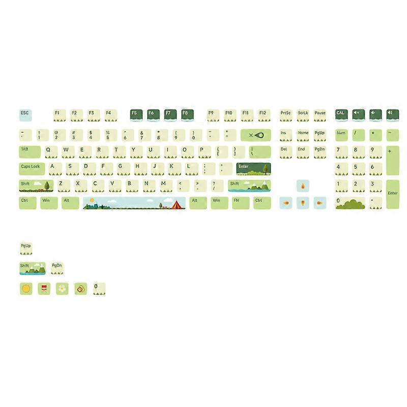 Akko Pudding Keycaps Asa Profile Pbt+pc Mechanical Keyboard Set Keys Caps Accessories Universal For 108 87 Keys