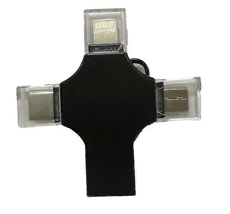 4 In 1 Usb Flash Drive Compatible With Iphone, Micro Usb Type C Devices