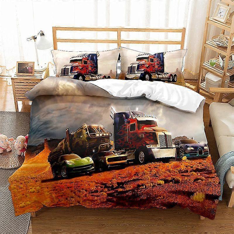 v5672 Bed Sheets Bumblebee and Optimus Prime Cover Set Bedding Set Bed ...