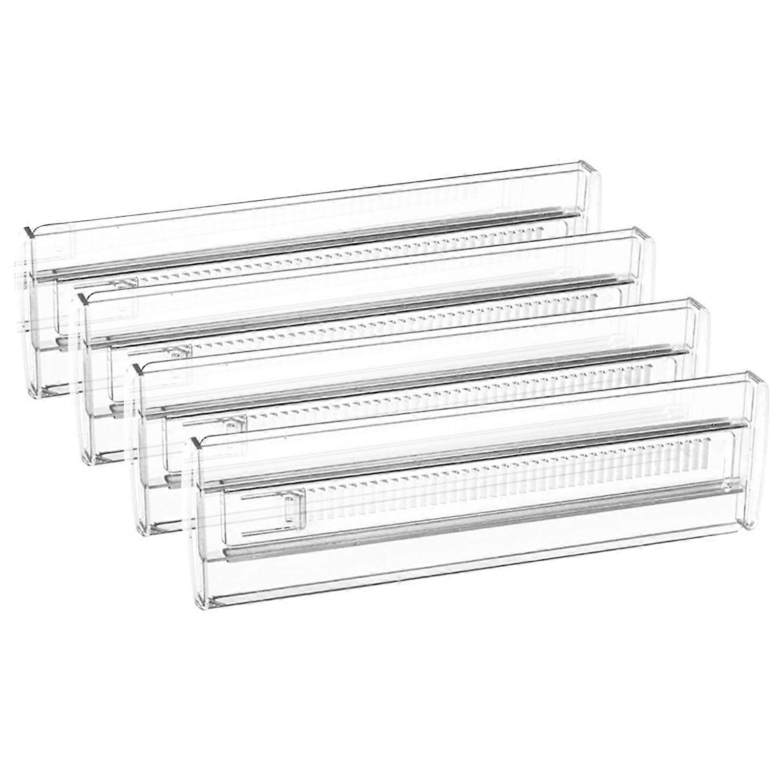 4Pcs Transparent Drawer Dividers Expandable Easy to Use with Foam End Versatile Drawer Organizer Divider