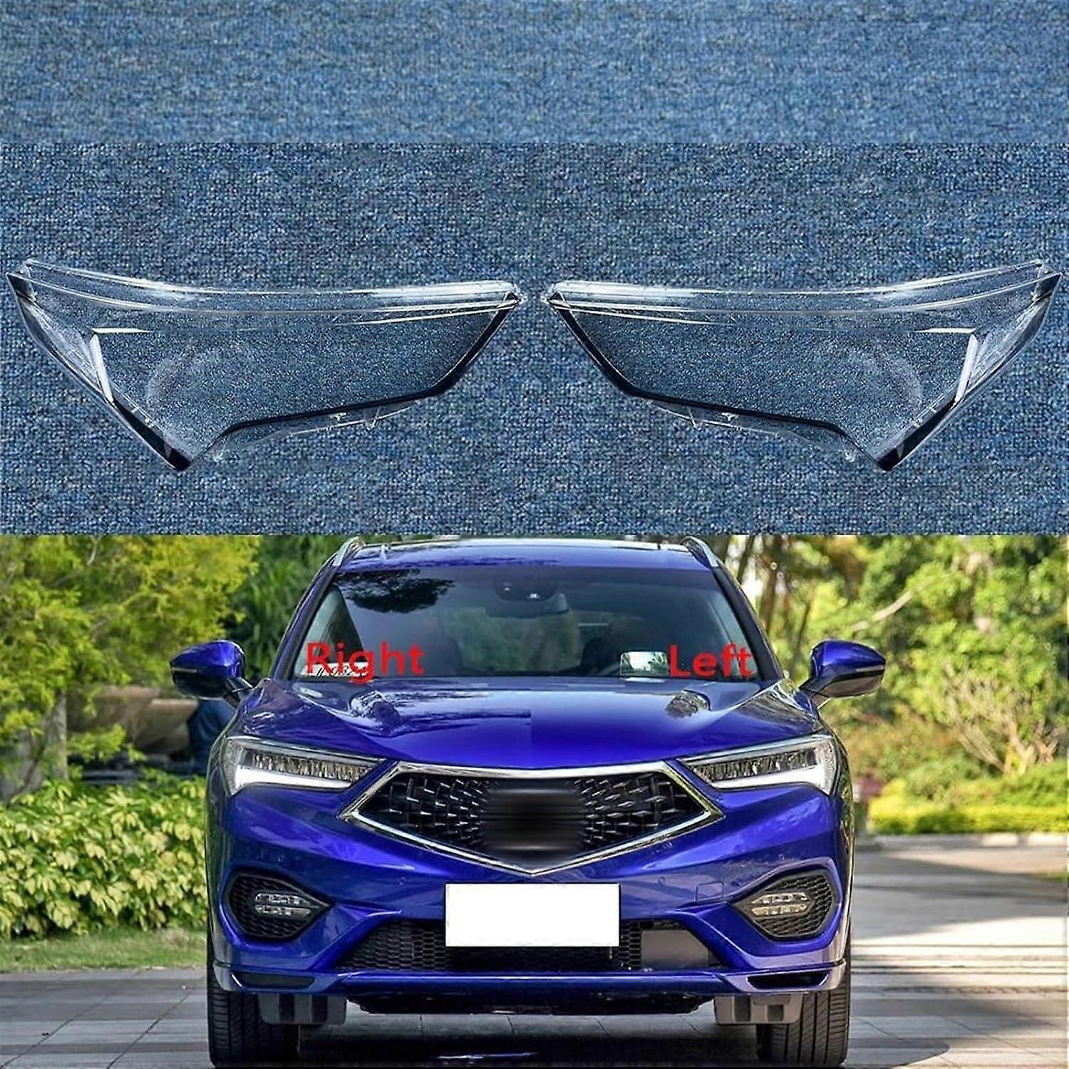 Headlamp Lens Cover Transparent Lampshade Headlight Cover For Acura CDX 2016 2017 2018 2019 2020 2021 Front Headlight Shell (Color : 1 Piece Left)