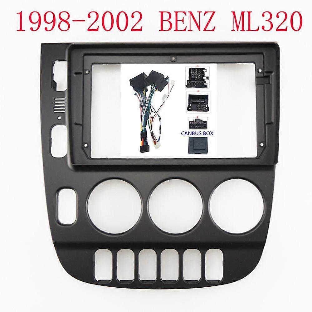 Rsnavi Car Radio Fascia For Benz Ml Ml320 M-class W163 1998-2005 Android Player Panel Stereo Audio Dash Frame Trim Kit 9 Inch