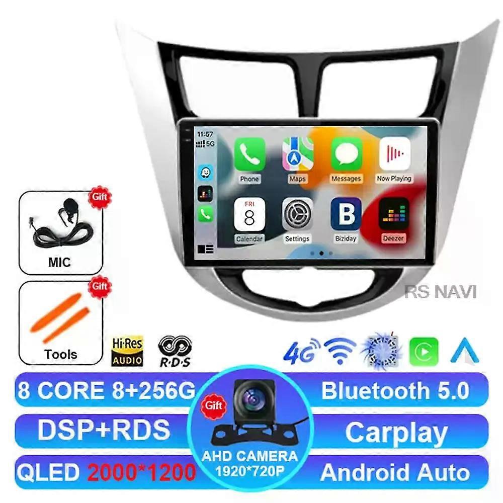 Android 14 Car Radio For Hyundai Solaris Verna Accent 1 2010 - 2016 Wireless Carplay Auto Gps Dvd Head Unit Dsp Stereo 4g Lte Bt