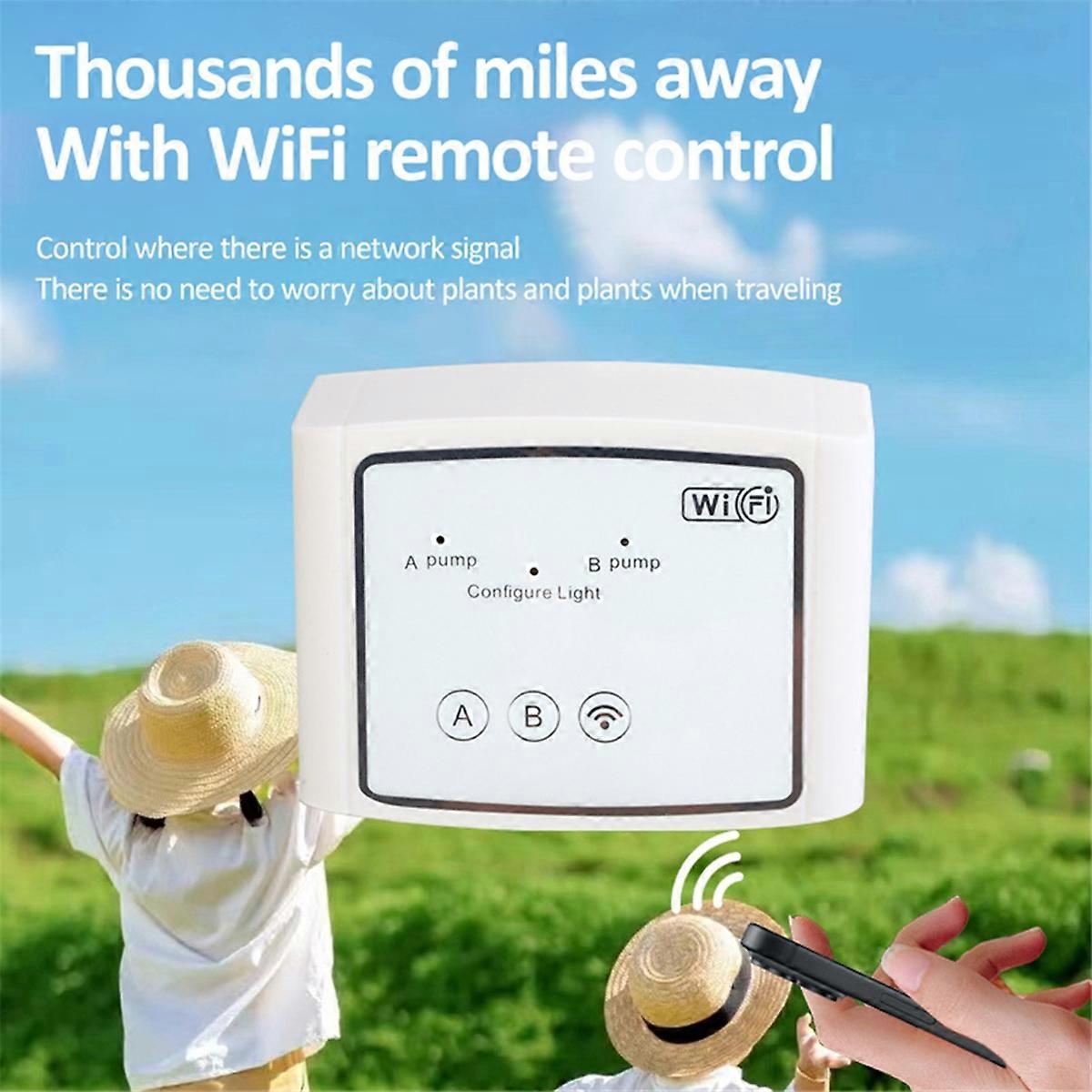 WIFI Intelligent Watering Device Double Pump Timed Automatic Drip Irrigation System Remote Control