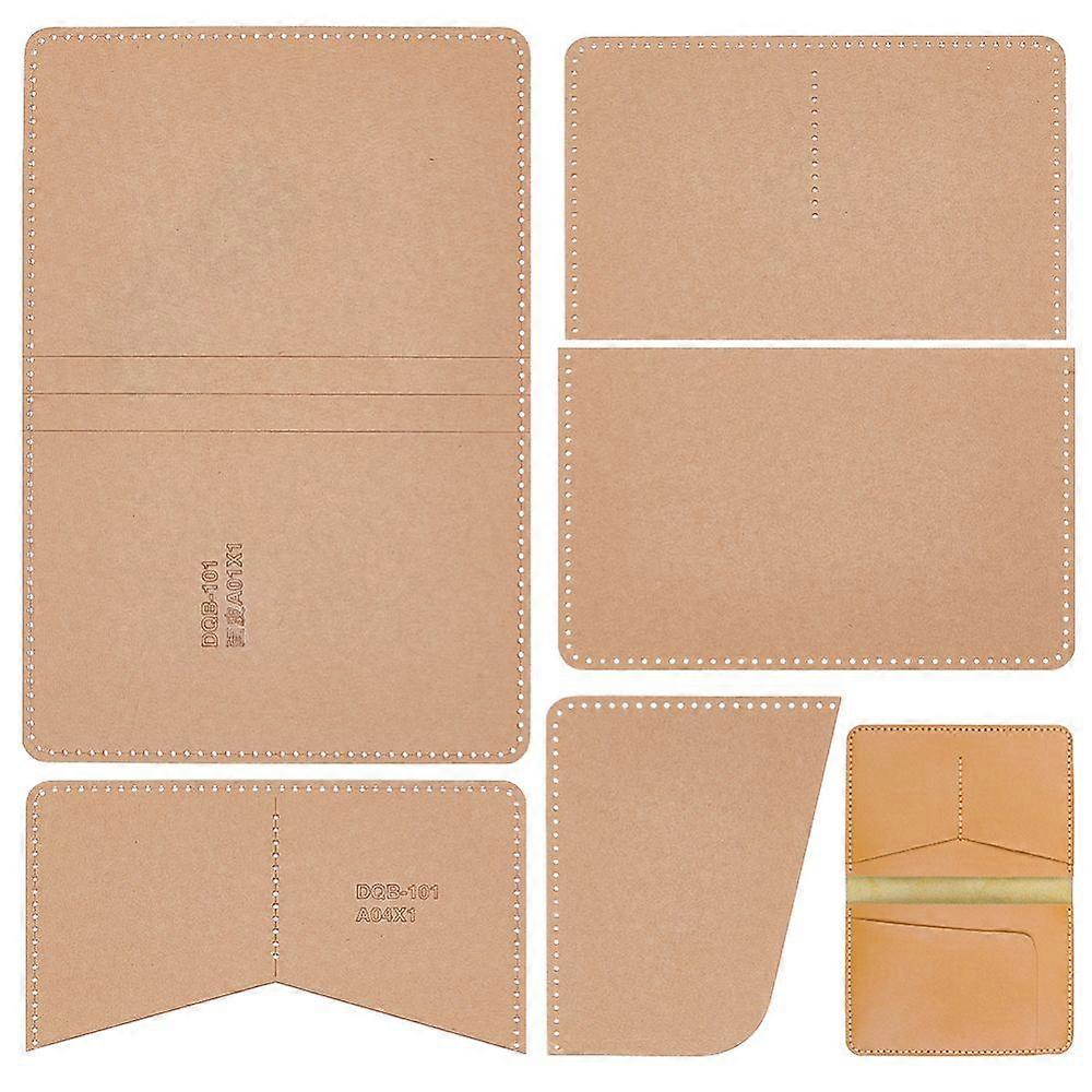 DIY Handmade Acrylic Coin Wallet Card Template Set Clear 6.8~21.1x8.6~15x0.2cm Hole: 1.5mm 1pc/style 5 style 5pcs/set